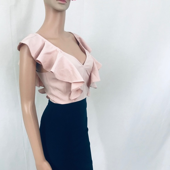 Sleeveless ruffle shoulder midi dress - Picture 6 of 6